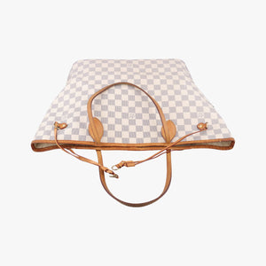 Pre-owned Louis Vuitton Neverfull MM Azur Damier Canvas N51107 handbag | stylenewstar