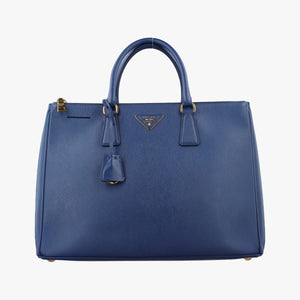 Pre-owned Prada Galleria Blue SAFFIANO Leather BN1786 handbag | stylenewstar