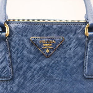 Pre-owned Prada Galleria Blue SAFFIANO Leather BN1786 handbag | stylenewstar