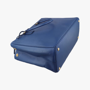 Pre-owned Prada Galleria Blue SAFFIANO Leather BN1786 handbag | stylenewstar