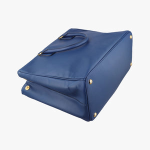 Pre-owned Prada Galleria Blue SAFFIANO Leather BN1786 handbag | stylenewstar