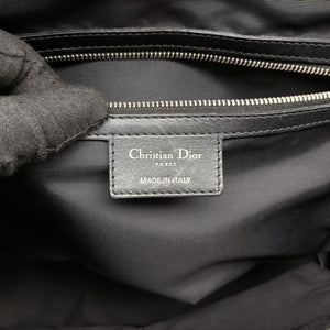 Pre-owned Christian Dior panarea cannage Black Enamel×Leather shoulderbag | stylenewstar