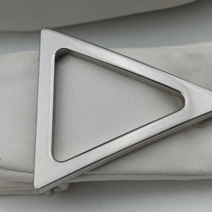 Pre-owned Bottega Veneta The Pouch White lambskin shoulderbag | stylenewstar