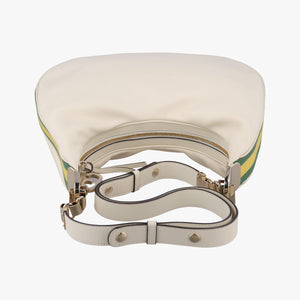 Vintage Gucci Attache G-Shaped Hook White Leather 702823 shoulderbag | stylenewstar