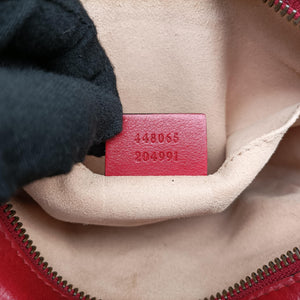 Pre-owned Gucci GG Marmont Red Leather 448065 shoulderbag | stylenewstar