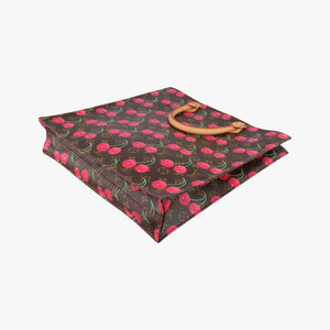 Vintage Louis Vuitton Cherry Sac Plat Brown×Cherry Print Monogram Canvas M95010 handbag | stylenewstar