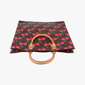 Vintage Louis Vuitton Cherry Sac Plat Brown×Cherry Print Monogram Canvas M95010 handbag | stylenewstar