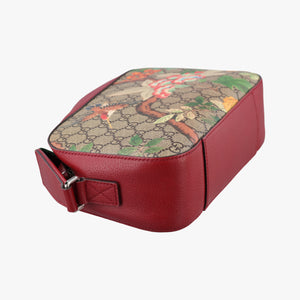 Pre-owned Gucci GG Supreme Tian Camera Brown PVC coated canvas×Leather 450947 shoulderbag | stylenewstar