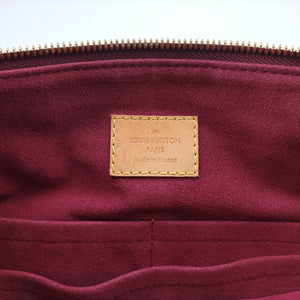 Secondhand Louis Vuitton PALLAS brown×RAISIN Monogram Canvas×calf leather M41599 shoulderbag | stylenewstar