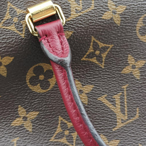 Secondhand Louis Vuitton PALLAS brown×RAISIN Monogram Canvas×calf leather M41599 shoulderbag | stylenewstar