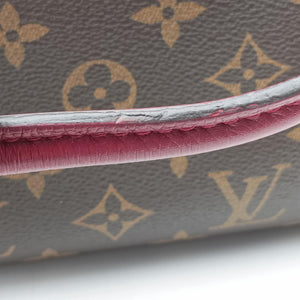 Secondhand Louis Vuitton PALLAS brown×RAISIN Monogram Canvas×calf leather M41599 shoulderbag | stylenewstar