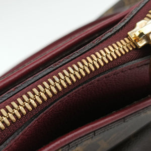 Secondhand Louis Vuitton PALLAS brown×RAISIN Monogram Canvas×calf leather M41599 shoulderbag | stylenewstar
