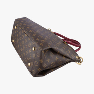 Secondhand Louis Vuitton PALLAS brown×RAISIN Monogram Canvas×calf leather M41599 shoulderbag | stylenewstar