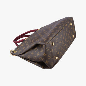 Secondhand Louis Vuitton PALLAS brown×RAISIN Monogram Canvas×calf leather M41599 shoulderbag | stylenewstar