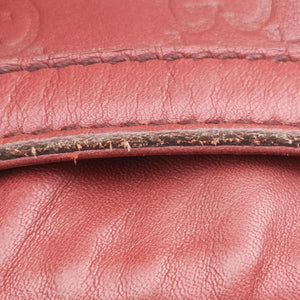 Pre-owned Gucci Bamboo Babouska Indy Hobo Burgundy Leather 177139 shoulderbag | stylenewstar
