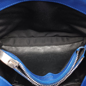 Pre-owned Yves Saint Laurent COLLEGE Blue Leather 392737 shoulderbag | stylenewstar