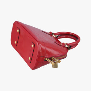 Pre-owned Louis Vuitton Alma BB CERISE Vernis M90174 shoulderbag | stylenewstar