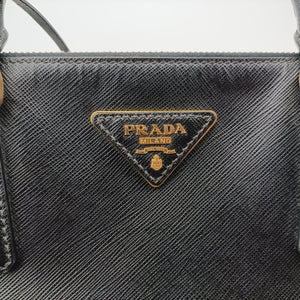 Pre-owned Prada Galleria Black SAFFIANO Leather BN2274 shoulderbag | stylenewstar