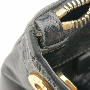 Pre-owned Prada Galleria Black SAFFIANO Leather BN2274 shoulderbag | stylenewstar