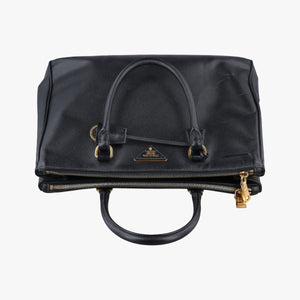 Pre-owned Prada Galleria Black SAFFIANO Leather BN2274 shoulderbag | stylenewstar