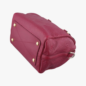Pre-owned Louis Vuitton Speedy Bandouliere 25 Aurore Purple Monogram Empreinte M40764 handbag | stylenewstar