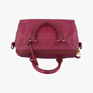 Pre-owned Louis Vuitton Speedy Bandouliere 25 Aurore Purple Monogram Empreinte M40764 handbag | stylenewstar