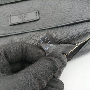 Pre-owned Gucci Diamante Black leather 201448 shoulderbag | stylenewstar
