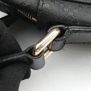 Pre-owned Gucci Diamante Black leather 201448 shoulderbag | stylenewstar