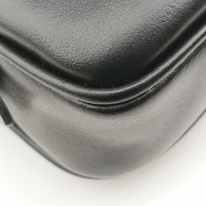 Secondhand Miu Miu logo Black leather bum bag/waist bag | stylenewstar