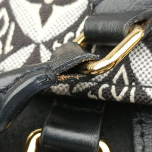 Vintage Louis Vuitton SINCE1854 On the Go GM Black×White jacquard canvas x leather M57207 shoulderbag | stylenewstar