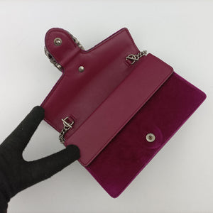 Pre-owned Gucci Dionysus Purple velour×Leather 476432 shoulderbag | stylenewstar