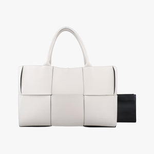 Pre-owned Bottega Veneta The Arcotote White lambskin handbag | stylenewstar