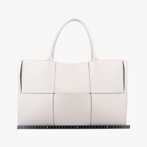 Pre-owned Bottega Veneta The Arcotote White lambskin handbag | stylenewstar