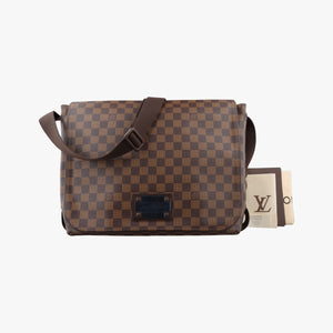Pre-owned Louis Vuitton BROOKLYN GM EBENE Damier Canvas N51212 shoulderbag | stylenewstar