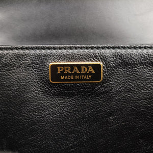 Pre-owned Prada Cahier Black Leather 1BD045 shoulderbag | stylenewstar
