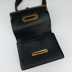 Pre-owned Prada Cahier Black Leather 1BD045 shoulderbag | stylenewstar