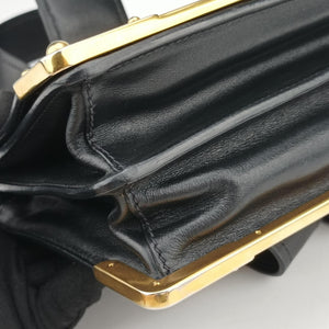Pre-owned Prada Cahier Black Leather 1BD045 shoulderbag | stylenewstar