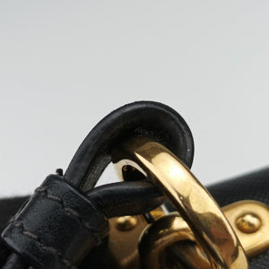 Pre-owned Prada Cahier Black Leather 1BD045 shoulderbag | stylenewstar