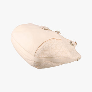 Pre-owned Christian Dior Cannage Bee Beige Leather handbag | stylenewstar