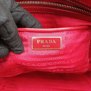 Pre-owned Prada Galleria Red SAFFIANO Leather BN1786 handbag | stylenewstar