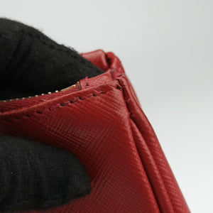 Pre-owned Prada Galleria Red SAFFIANO Leather BN1786 handbag | stylenewstar