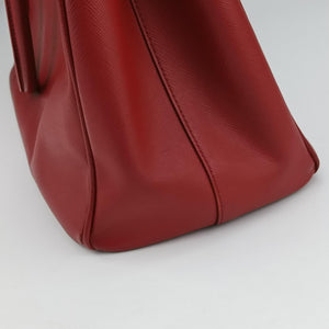 Pre-owned Prada Galleria Red SAFFIANO Leather BN1786 handbag | stylenewstar