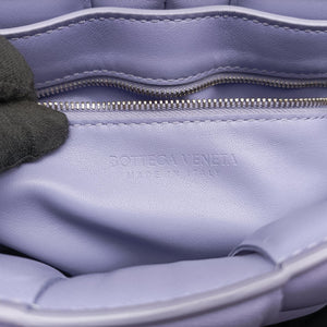 Pre-owned Bottega Veneta Padded Cassette Purple lambskin shoulderbag | stylenewstar