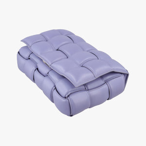 Pre-owned Bottega Veneta Padded Cassette Purple lambskin shoulderbag | stylenewstar