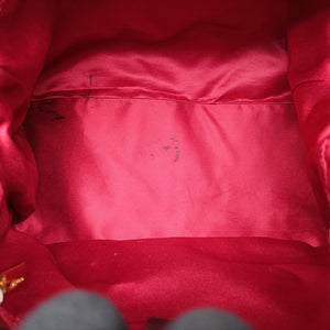 Pre-owned Fendi Big Mamma Forever Flap Red Suede 8BR638 shoulderbag | stylenewstar