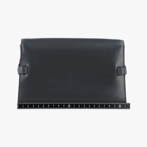 Pre-owned Delvaux Delvaux Tempete Pochette gray Leather shoulderbag | stylenewstar