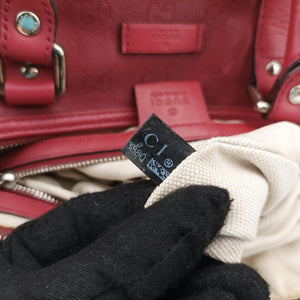 Vintage Gucci GG plus Spring Joy GG Supreme Red PVC coated canvas×Leather 193603 handbag | stylenewstar