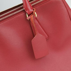 Pre-owned Prada Galleria Red SAFFIANO Leather BN1874 handbag | stylenewstar