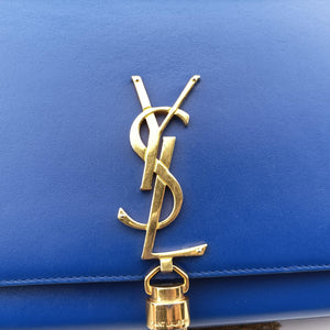 Secondhand Yves Saint Laurent KATE Blue Leather 354119 shoulderbag | stylenewstar