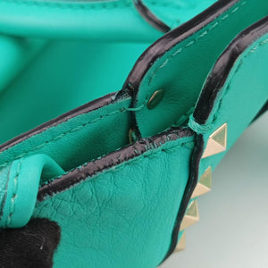 Pre-owned Valentino Rockstud Blue leather shoulderbag | stylenewstar